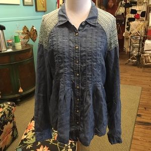 Free People Long-Sleeved Shirt